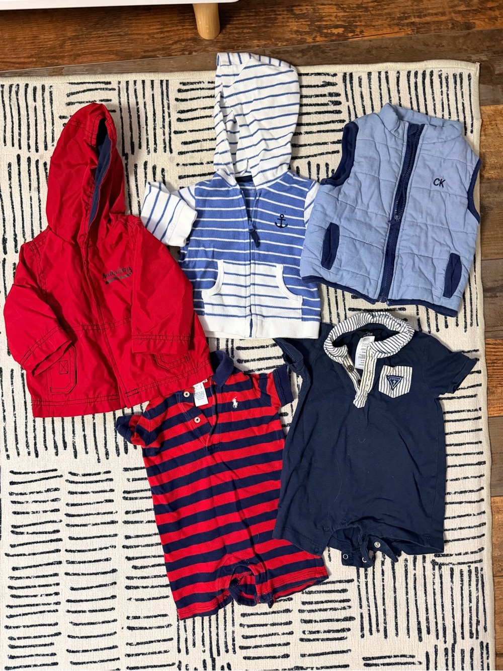 5PC Baby clothes including Ralph Lauren overalls